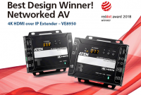 Видеоудлинитель 4K over IP VE8950 - победитель Red Dot Design Award 