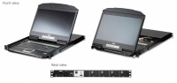 Новый многооконный KVM переключатель ATEN CL3884NW с LCD монитором и двухрельсовым конструктивом для установки в 19”стойку высотой 1U